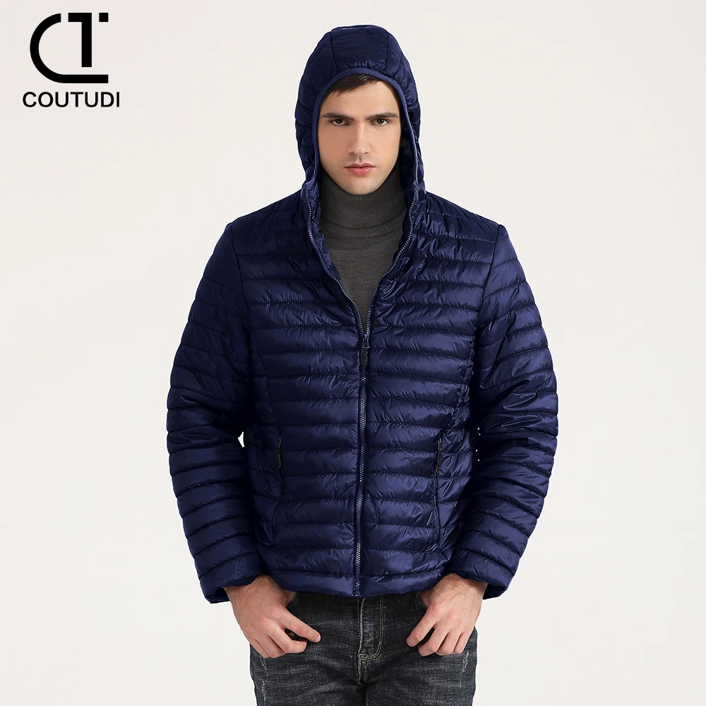 COUTUDI-Lightweight Puffer Down Jackets for Men, Warm Parka, Windproof Coat, Casual Outerwear, Autumn and Winter Fashion, 2024