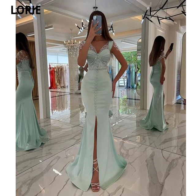 LORIE Mint Green Mermaid Prom Dresses: Exquisite Vintage Style for Special Occasions