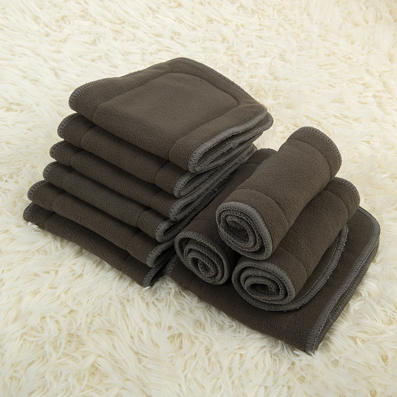 ALVABABY Diaper Insert Reusable Baby Cloth Diaper Insert cloth diapers cloth diaper insert cloth diaper liners Microfiber Bamboo Charcoal Absorbent 2 pcs/lot