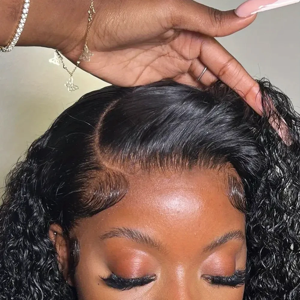 250% Density Glueless Deep Curly Wave Wig Ready To Wear 5x5 HD Lace Closure Wig Pre Cut No Glue 13x4 13x6 Human Hair Wigs Women 5