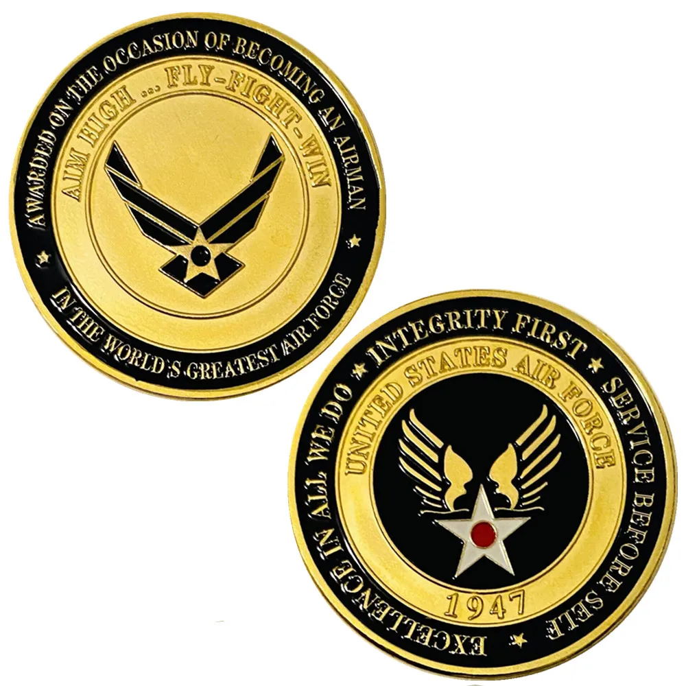 

Лучшая в мире награда ВВС Airman, вызов монета/USAF/версия 2