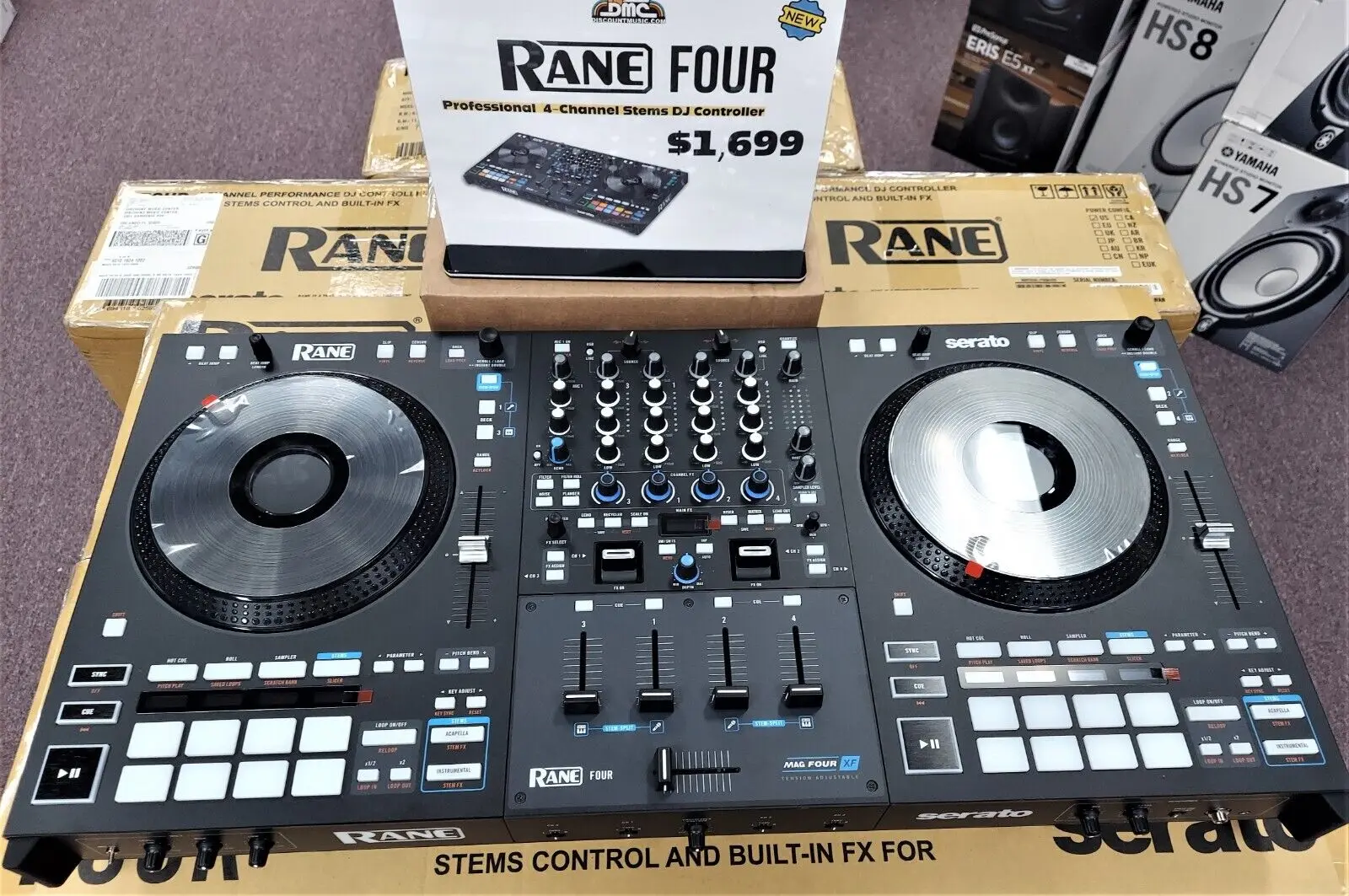 

Лидер продаж Rane, четырехканальный DJ-контроллер, чёрный