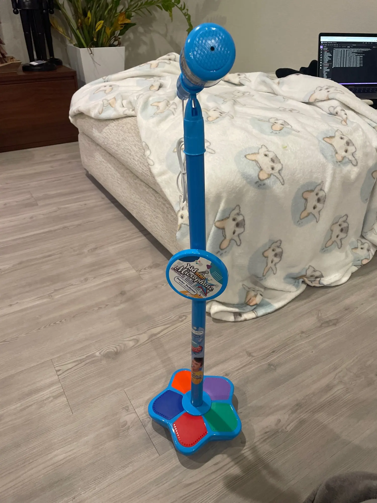 Kids Karaoke Microphone with Stand - Musical Brain-Training Toy Gift photo review