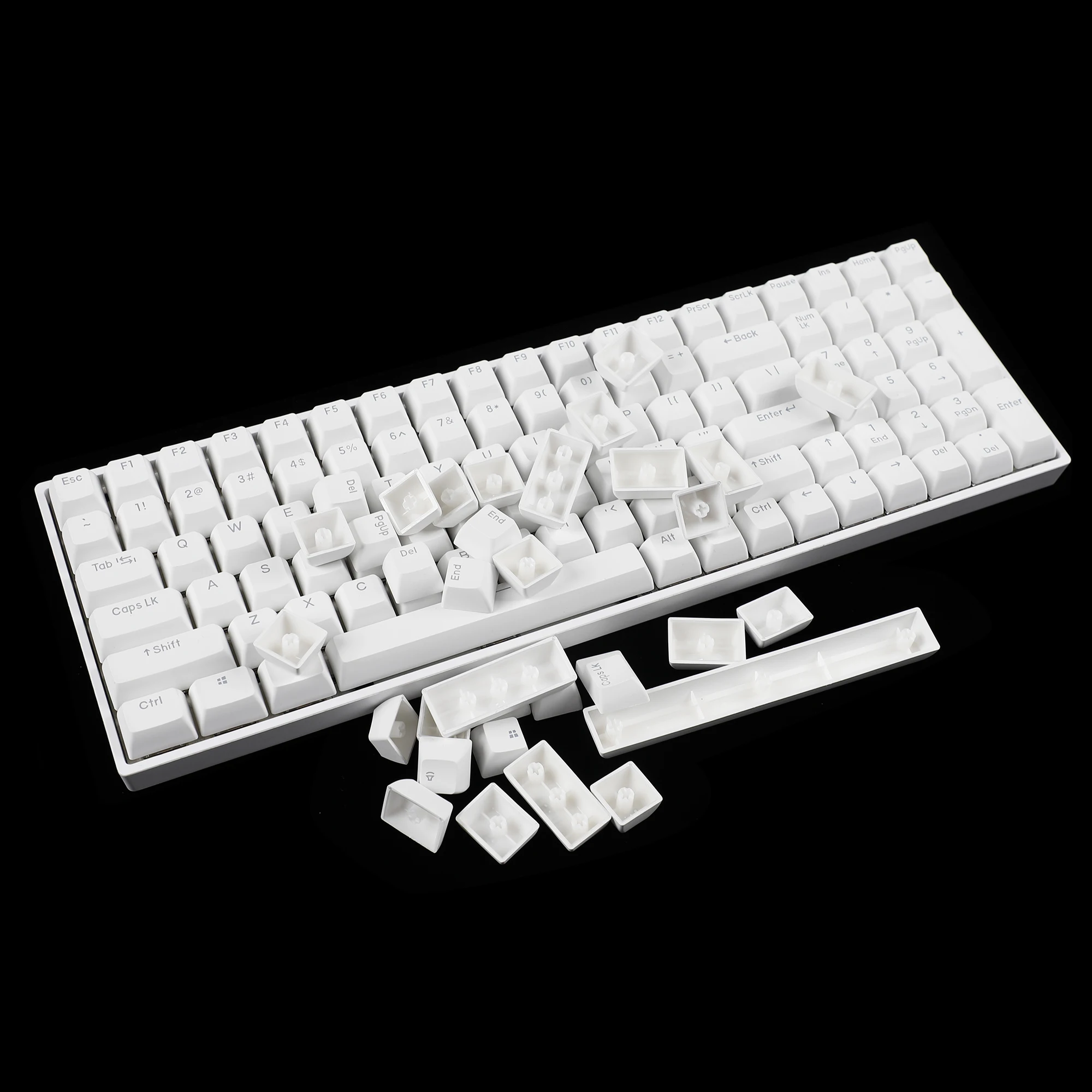Rsa Forma de Bola Branco Grosso Pbt Duplo Tiro Brilhar Através Backlit Keycaps para mx Teclado Mecânico 108 96 87 84 68 64 61 133 - Imagem 5