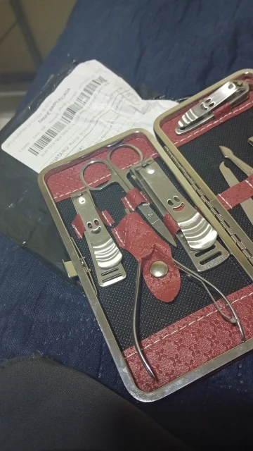 Kit Cortador De Unha Manicure Portatil Estojo Pinca Tesoura photo review