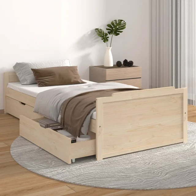 Cama infantil de madera maciza con somier y colchón - Beddy