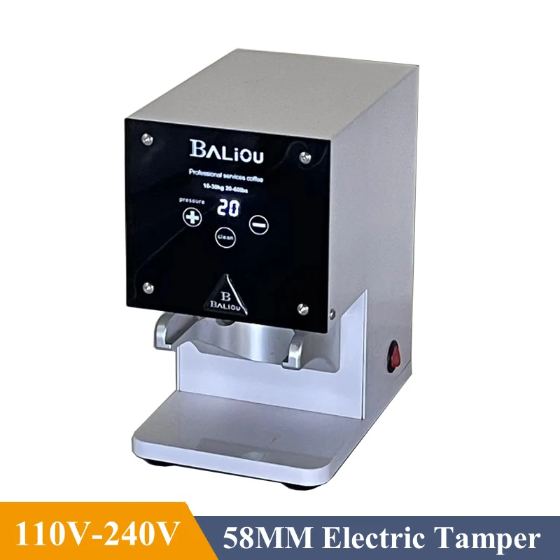 Commercial 58mm Tamper Machine Aluminum Stainless Steel Electric Coffee Powder Press Tool Automatic Coffee Grinder 6