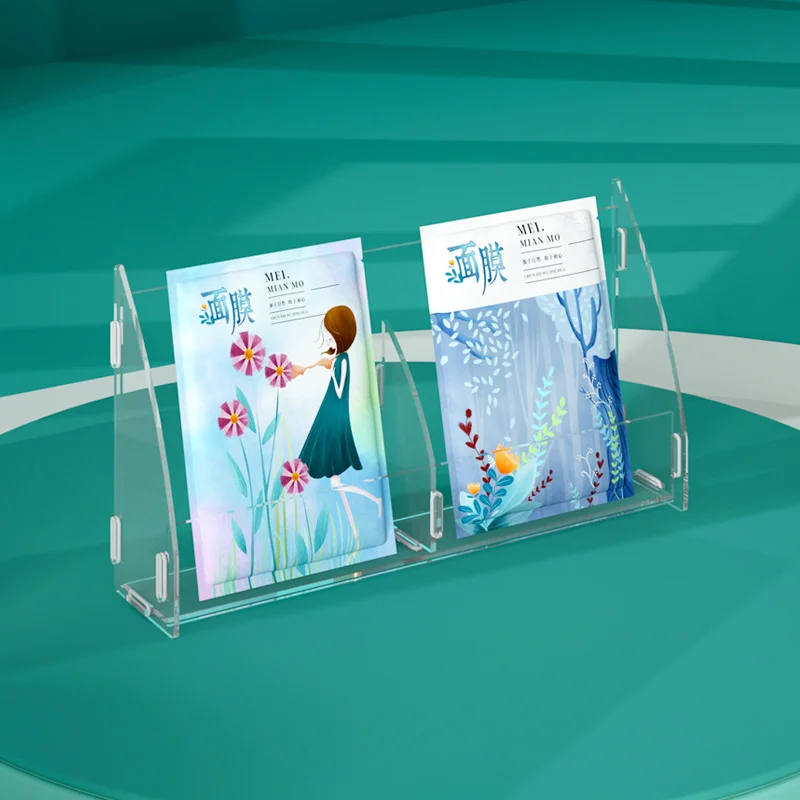 Clear Acrylic Display Stand For Facial Mask Cosmetic Bathroom Rack Skin Care Product Display Storage Rack Multi-Layer Organizer 4