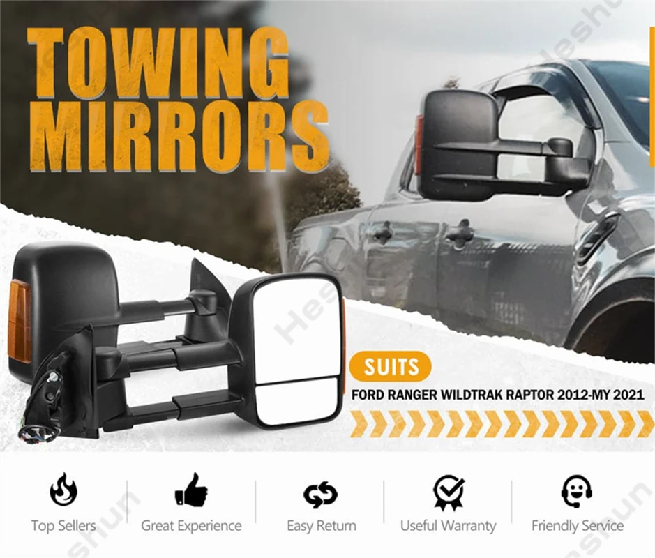 Pair-Extendable-Towing-Mirrors-for-Ford-Ranger-Raptor-2012-2021Everest ...
