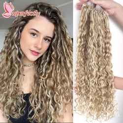 Water Wave Micro Loop Hair Extensions Curly Micro Beads Human Hair Extensions Remy Hair Micro link Hair Extensions 1.0G/strand