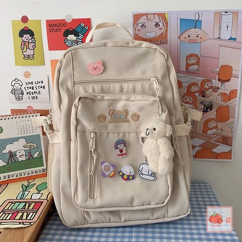 Japanese High School Girls Backpack School Bags For Teenage Girls Multi Pockets 2023 New Kawaii Backpack Women Cute Mochila 3