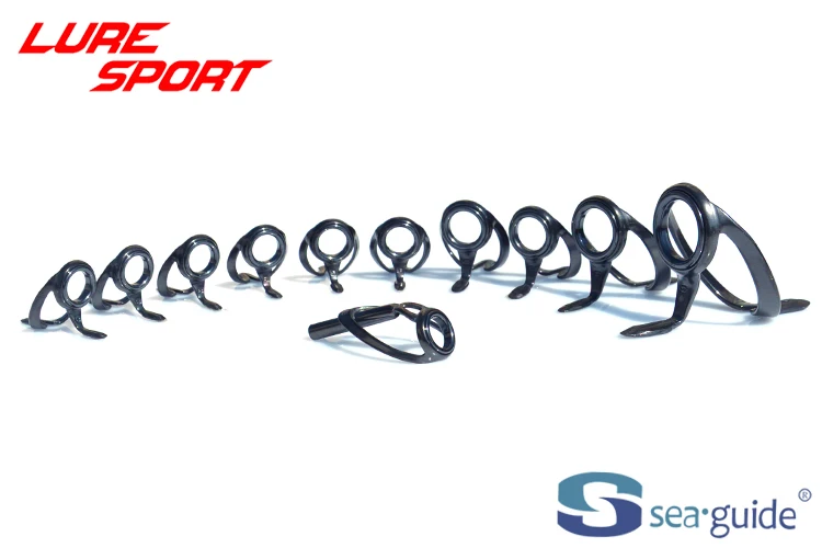SEAGUIDE Robuster schwarzer Rahmen 13-teiliges 11-teiliges 10-teiliges 8-teiliges Führungsset HBXRESG20 Bootsruten-Bauteil Führungsreparatur DIY-Zubehör – Detail 3