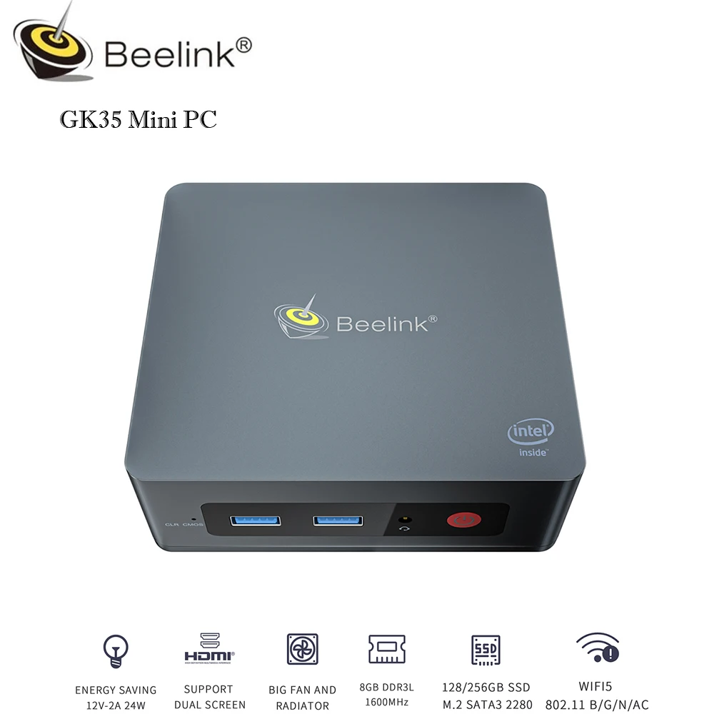 Beelink Mini PC GK35 con Windows 10, Intel Apollo Lake Celeron N3350