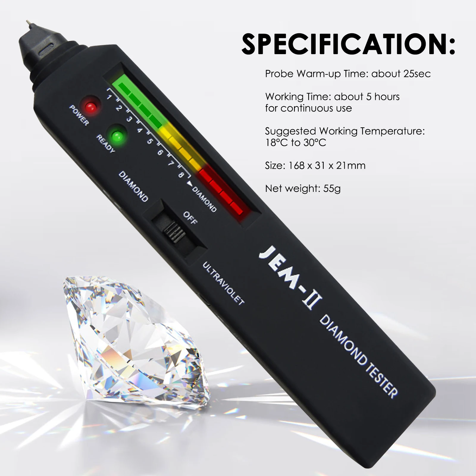 ダイヤモンドテスター2点セット Professional High Accuracy Diamond Tester 2 / 3 Automatic UV