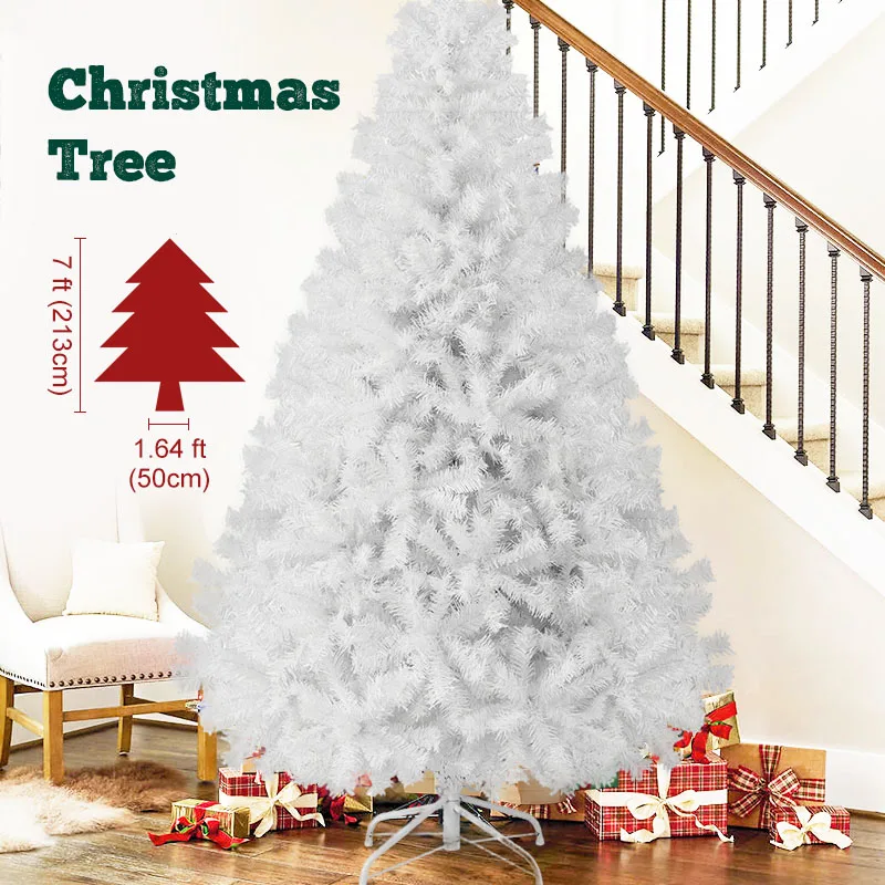 White Christmas Tree with Base 3