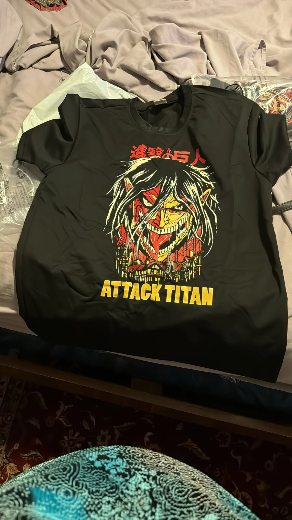 Vintage Anime T Shirt Washed Attack On Titan T Shirt Gym Pump Cover