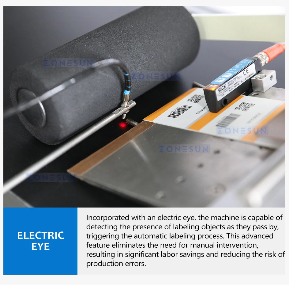 ZONESUN ZS-TB160PO Automatic Flat Surface Labeling Machine with Thermo Printer