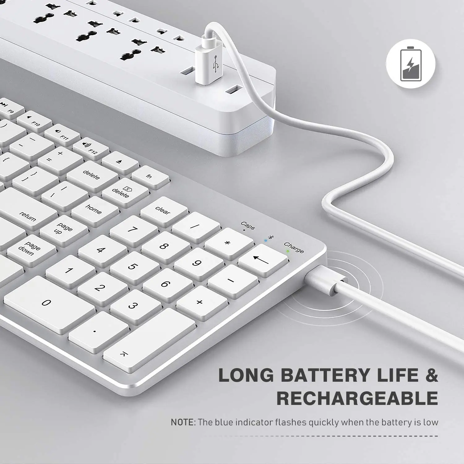 Tastiera Bluetooth IClever BK20 - Ricaricabile USB-C, Multi-Dispositivo, Compatta E Silenziosa - Foto 3