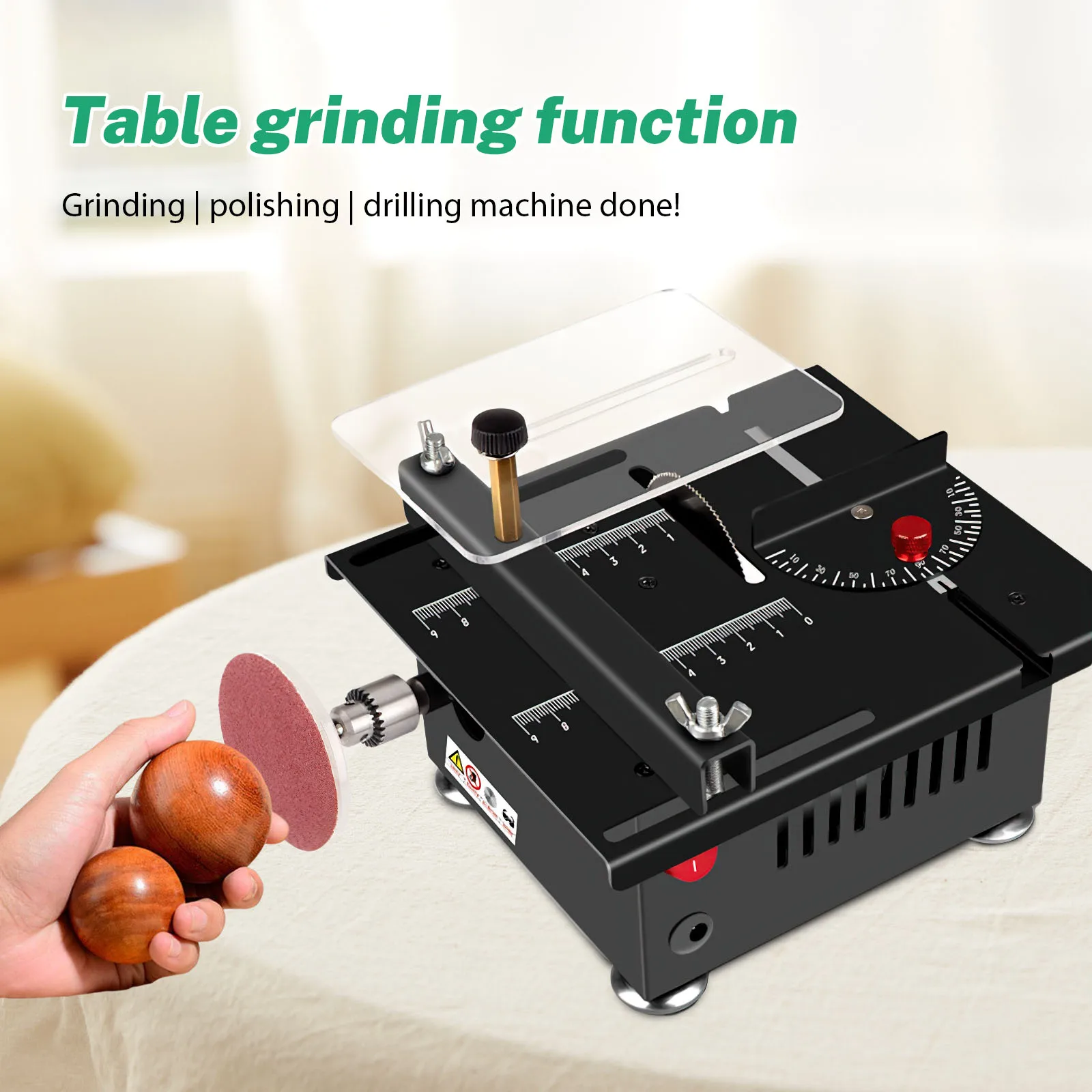 Scie de table mini 96W DC24V – Haute puissance, 7 vitesses réglables, lame 63 mm pour découpe DIY Ae245fc19e5374389884b424fa7250de63
