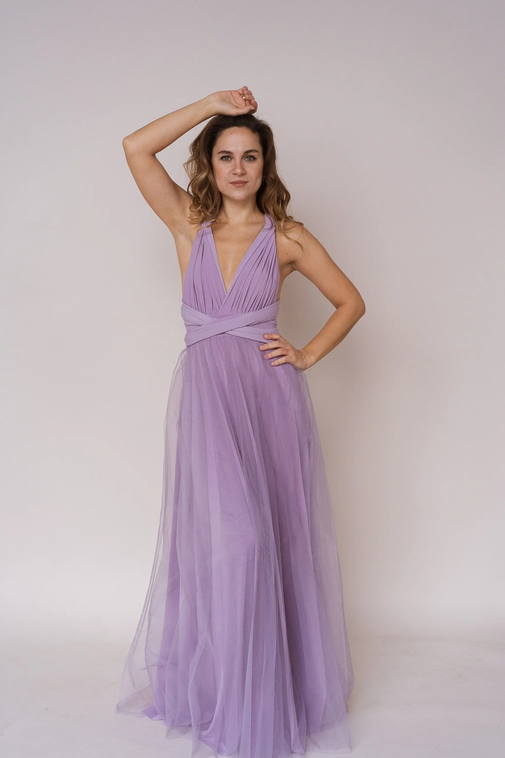 Lavender Bridesmaid Dress For Women Wedding Guest Dresses Long Max Convertible Wrap Multiway Dresses