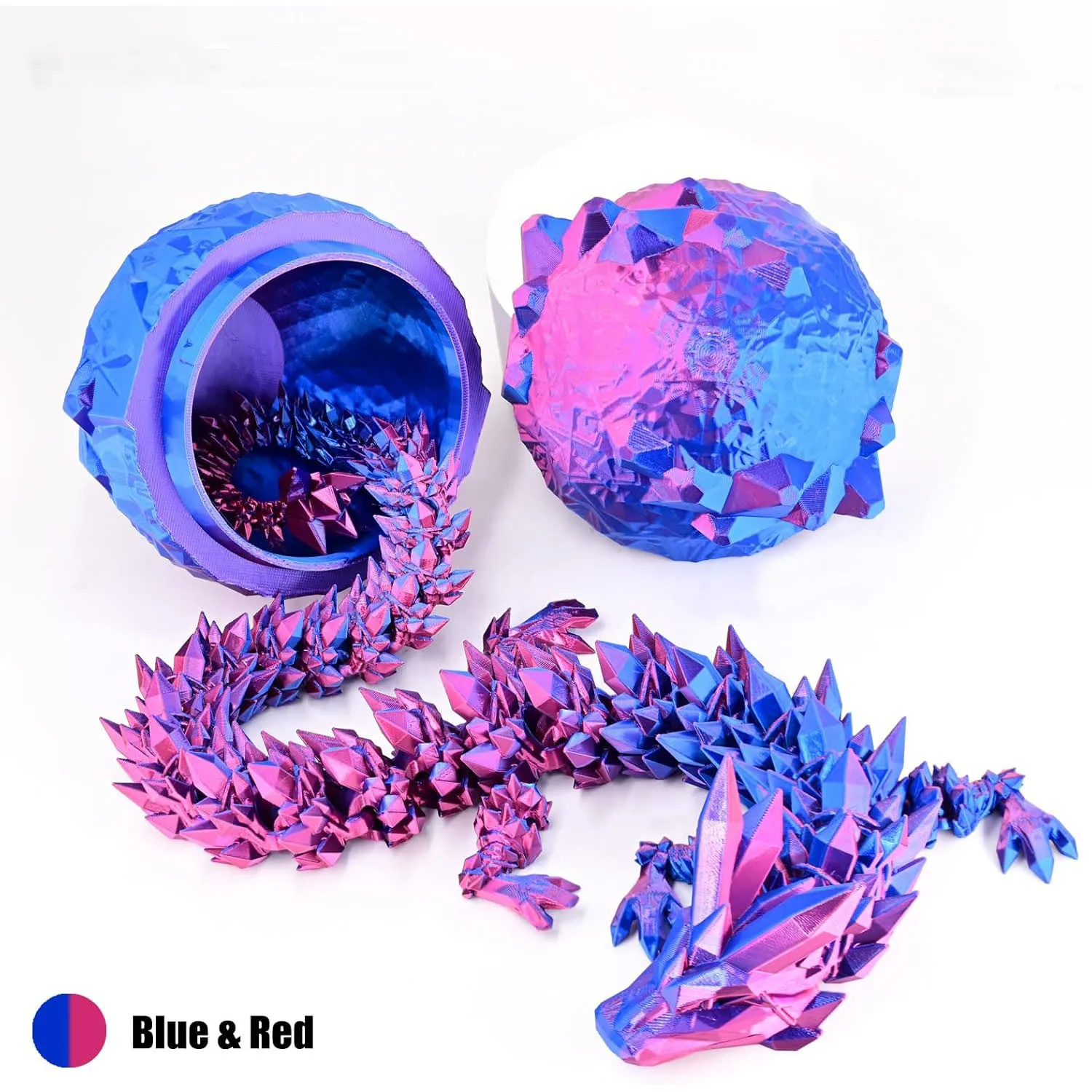 실크 PLA 필라멘트 1.75mm, 3D 프린터 필라멘트 이중 색상 공압출 필라멘트 실크 로즈 레드 블루 색상 변화 PLA, 250g