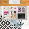 13-Piece Drawer Organizer Set, Plastic Storage Bins with Non-Slip Pads, Clear Desk Storage Trays for Makeup, Jewelry 6