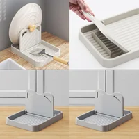 Kitchen Counter Spoon Rack - Pot Lid Rack and Spoon Rack - Multi-Purpose Small Tools to Keep the Countertop Clean - Silicone Rac 5