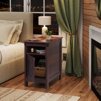 Narrow End Table with Charging Station 1
