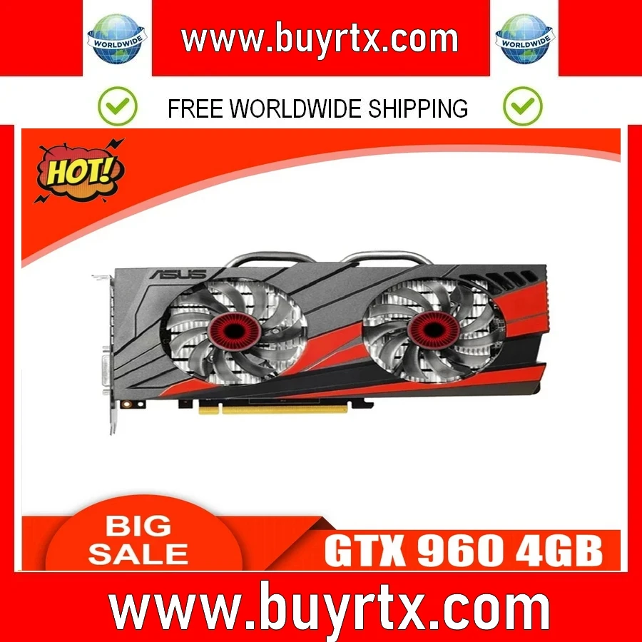 2024 Scheda Grafica Asus Usata Gtx 960 4Gb 128Bit Gddr5 Schede Video Gtx960 Gpu