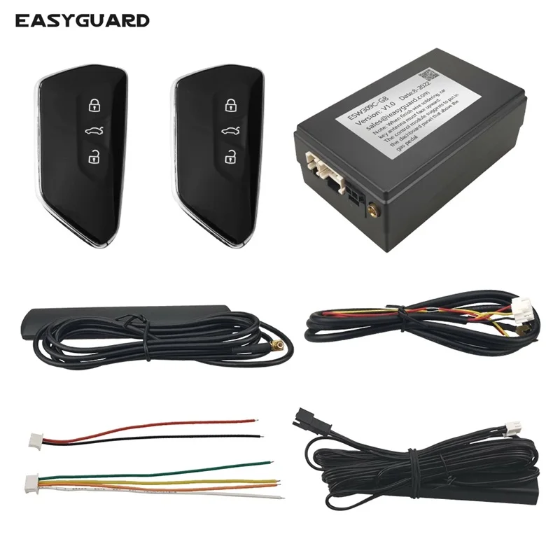 EasyGuard Smart Key PKE Kit Fit For Golf 8 with Factory Push Start Button DC12V Keyless Entry Enable And Disable Valet Mode