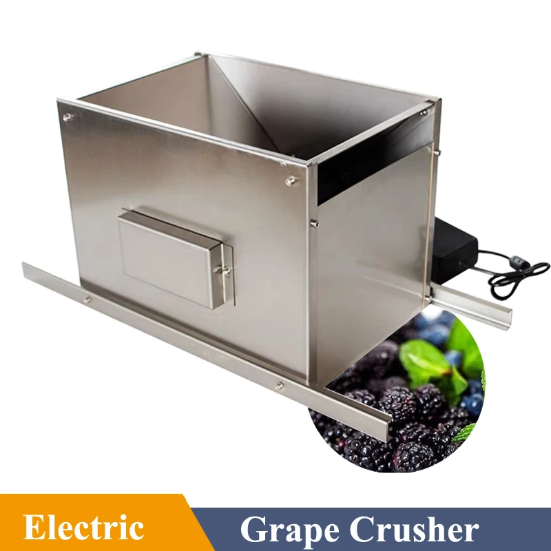 Manual/Electric Type Fruit Crusher Grape Crusher Grape Crushing Machine Fruit Wine Press Grinder 2