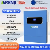 ANENJI 11KW onduleur solaire 48V haute puissance hors/sur réseau onduleur 230VAC double entrée PV intégré 160A MPPT contrôleur de Charge solaire 1