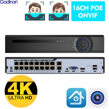 Gadinan H.265+ 16CH POE NVR 5MP 8MP 4K Audio Video Recorder Face Human Detect  For IP Security Surveillance Camera CCTV System 1