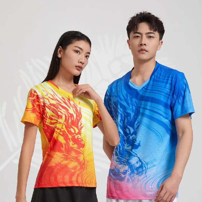Unisex Tennis Shirt Men Women Kid Running Badminton Sportwear Breathable Comfortable Fashion
