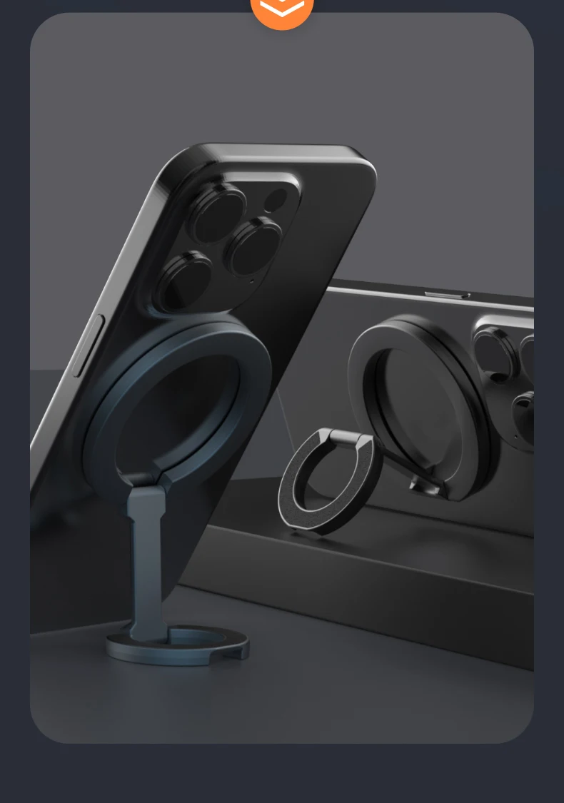 Starker Ständer für Mobiltelefone für iPhone Xiaomi-Handys, Magnetstabilisator im Auto, faltbarer 360-Grad-Drehungshalter für Magsafe – Detail 5