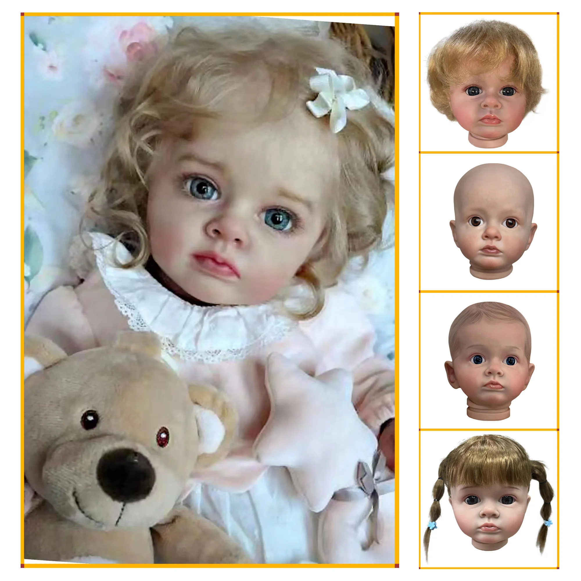 Kit Di Bambole Reborn Tutti Da 22 Pollici Kit Di Parti In Vinile Per Bambole Rinate Vuote Non Finite Dipinte Reborn Sin Pintar