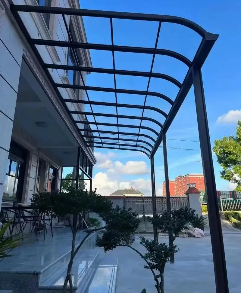 Luxury Aluminum Alloy Awnings Waterproof Polycarbonate Roof Canopy for Outdoor Garden Villa Sunshade Pergola Balcony Protection photo review
