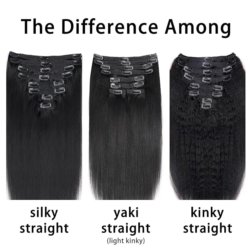 Kinky Straight Human Hair Clip In Extensions Head Clip Ins For Women Unprocessed Brazilian Virgin Human Hair 12-26 Inches hair extensions