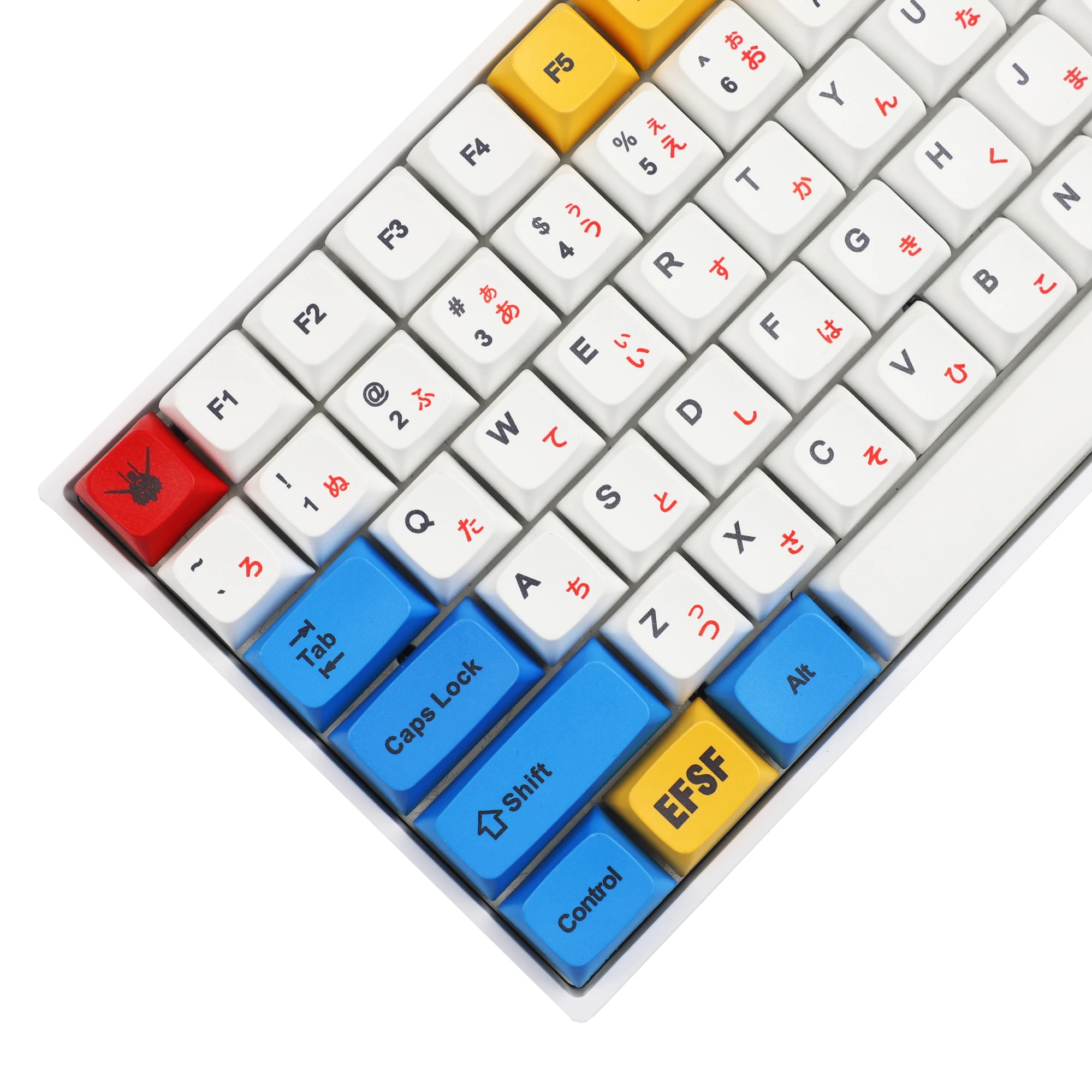 Key Gundam Dye Sub Zda Pbt Keycap Semelhante ao Xda Japonês para Teclado mx 104 87 61 Melody 96 Kbd75 Id80 Gk64 68 123