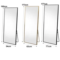Anajqaqia 164-177 см зеркало в полный рост, прямоугольное напольное зеркало с металлическим каркасом, настенное зеркало для гостиной — изображение 2