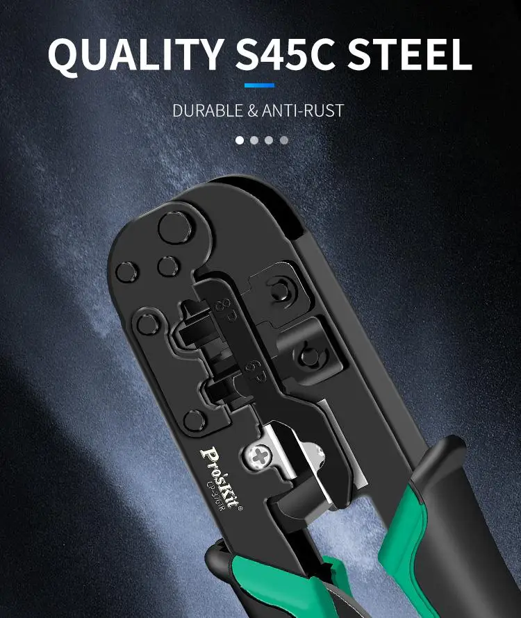 Pro'sKit CP-376TR 4P/6P/8P Telecom Crimping Tool (190mm)Accurate Practical Comfortable Convenient