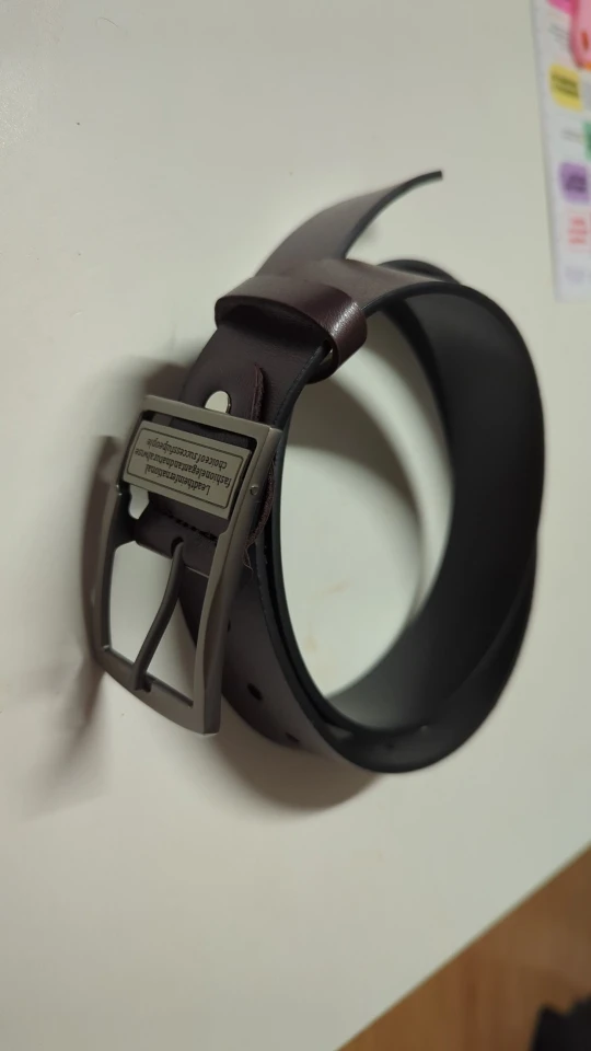 MIDNIGHT SOVEREIGN™ – Black Buckle Genuine Leather Belt photo review