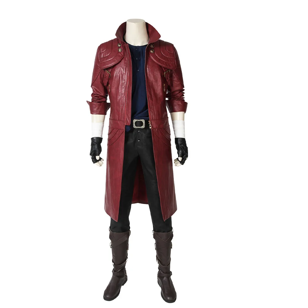Костюм для косплея Dante Game DMC 5, мужской длинный костюм, одежда для Хэллоуина, карнавала, вечеринки