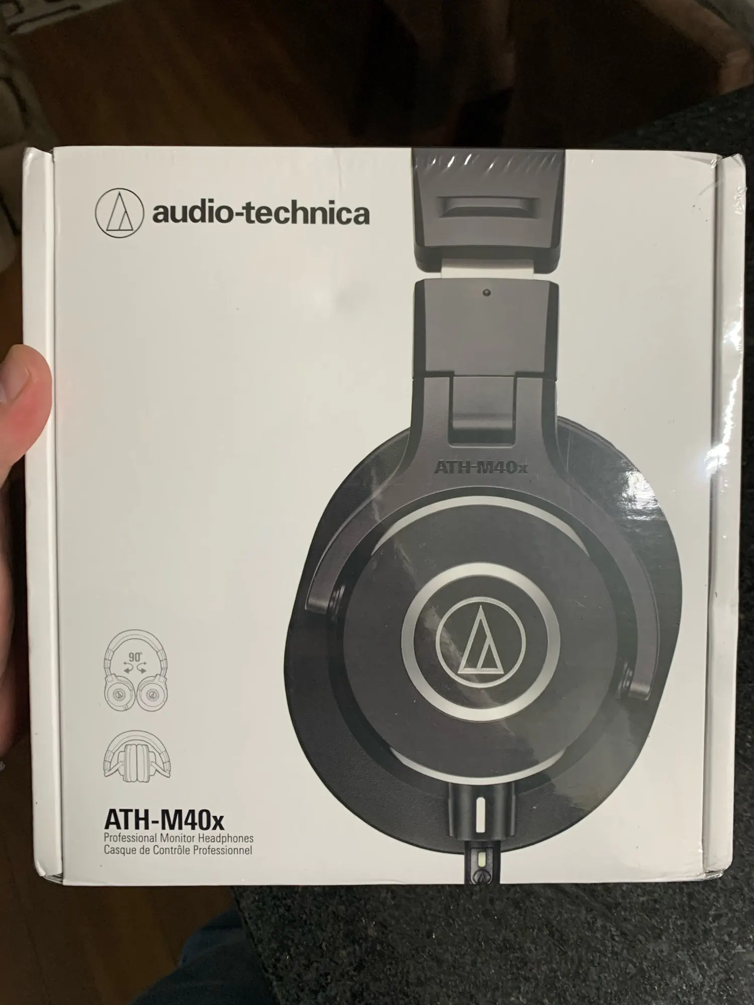 Original Audio Technica Ath-m40x Professional Monitor Headphones Over-ear  Headsets Hifi Foldable Earphones W/ Detachable Cables - Earphones \u0026  Headphones - AliExpress