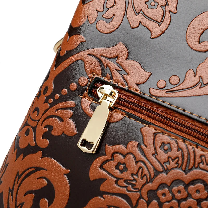 Luxus PU-Handtasche mit geprägtem Muster, große Kapazität Umhängetasche für Frauen, ideal für Reisen und den Alltag – Detail 13