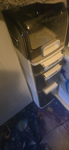 Narrow Storage Cabinet Toilet Side Storage Cabinet Toilet Space Saving Cabinet with Drawers Organizer for Bathroom Laundry Room photo review