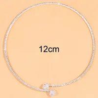 Stonefans Fashion Rhinestone Heart Collar Choker Necklace for Women Simple Open Collar Necklace Torques Jewelry Accessories - Image 5