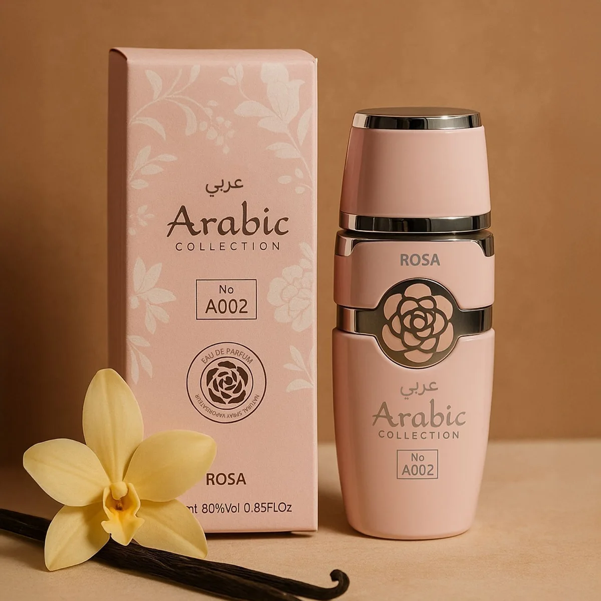 Perfume Árabe Feminino Rosa A002 – 25ml – Doce Floral Baunilha 2