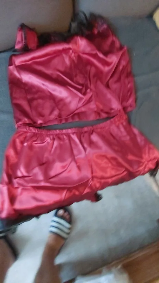 Champagne Ice Silk Pajama Set for Women - Luxe Summer Comfort photo review