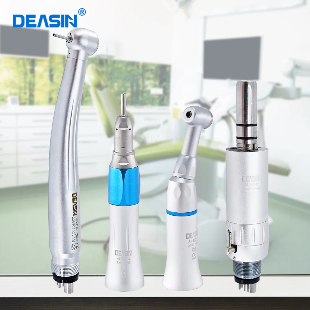 Hochwertiges Dental-Standard-Handstück-Set mit hoher Geschwindigkeit und niedriger Geschwindigkeit, 2 Löcher, 4 Löcher, Winkelstück, gerader Luftmotor, Zahnarztwerkzeuge